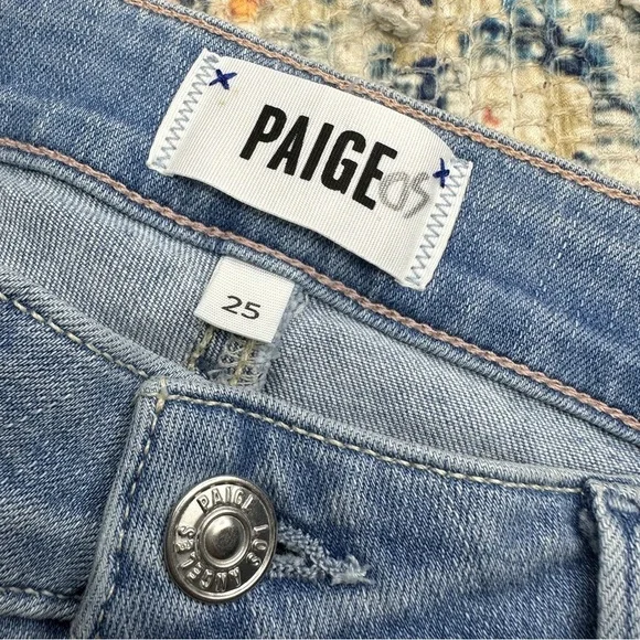 PAIGE Skyline Bootcut Jeans in Satellite Light Blue Sz. 25 / 4 - Picture 8 of 15